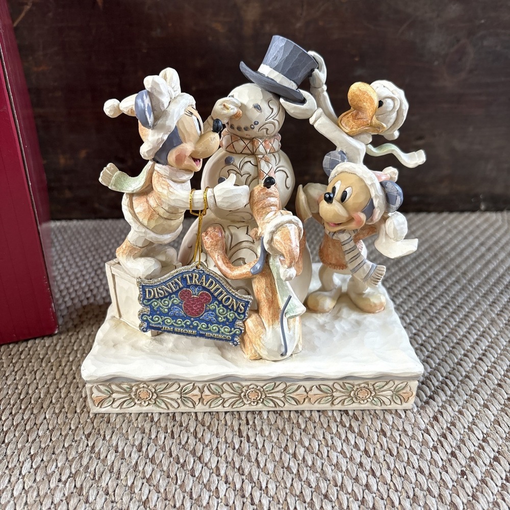 Disney Traditions Jim Shore 6002828. Frosty Friendship Mickey Donald Pluto - Picture 2 of 8